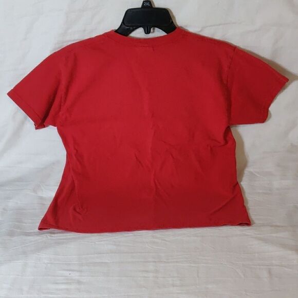 Gildan Jesus Loves Me Red Short Sleeve T-Shirt Size M‎ - Picture 4 of 4